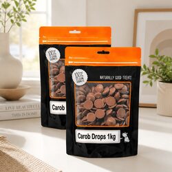 Carob Buttons Dog Treats 1kg x 2 Pack - All Natural