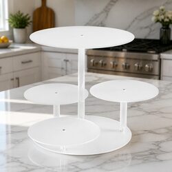 5 Tier Clear Acrylic Cake Stand: 31cm Height, 5 Layers