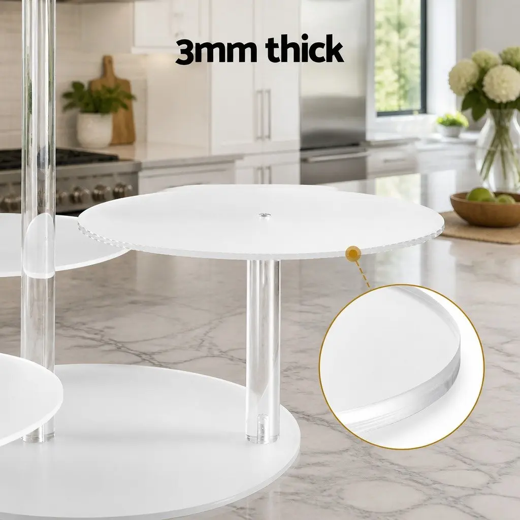 5 Tier Cake Stand Round Clear Acrylic Display Wedding Party Event Dessert