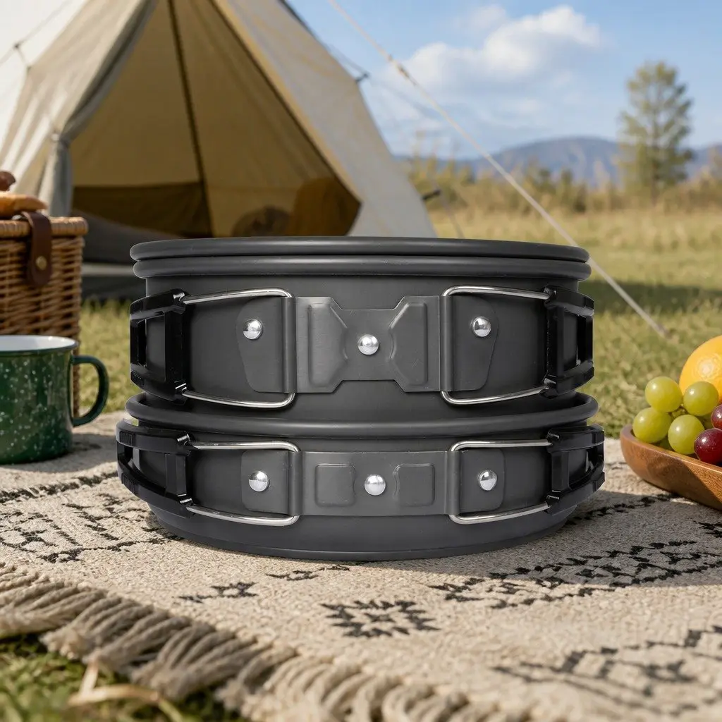 16Pcs Camping Cookware Set Portable Outdoor Cooking Pots Pans Kettle Travel Kit