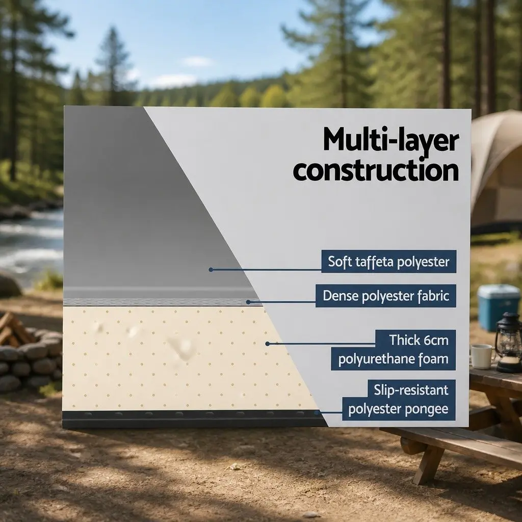 Self-Inflating Camping Mattress Grey