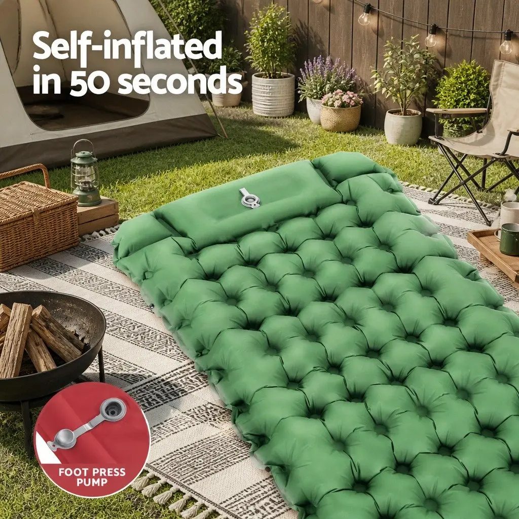 Self-Inflating Sleeping Mat with Pillow