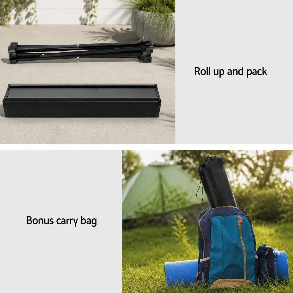 Folding Camping Table Outdoor Use 40CM Roll Up Portable Aluminium Desk