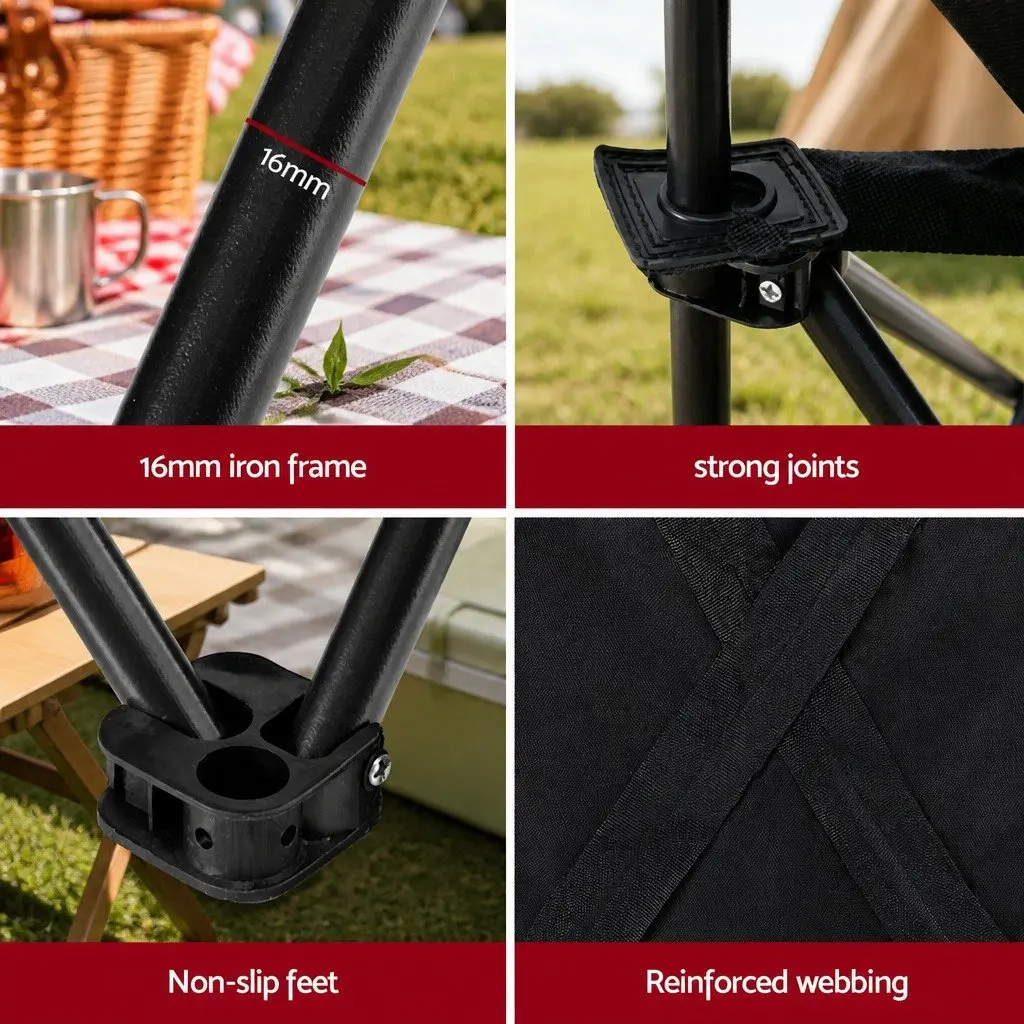 3 Piece Camping Table Chair Set Portable Outdoor Use Lightweight Folding Garden Furniture