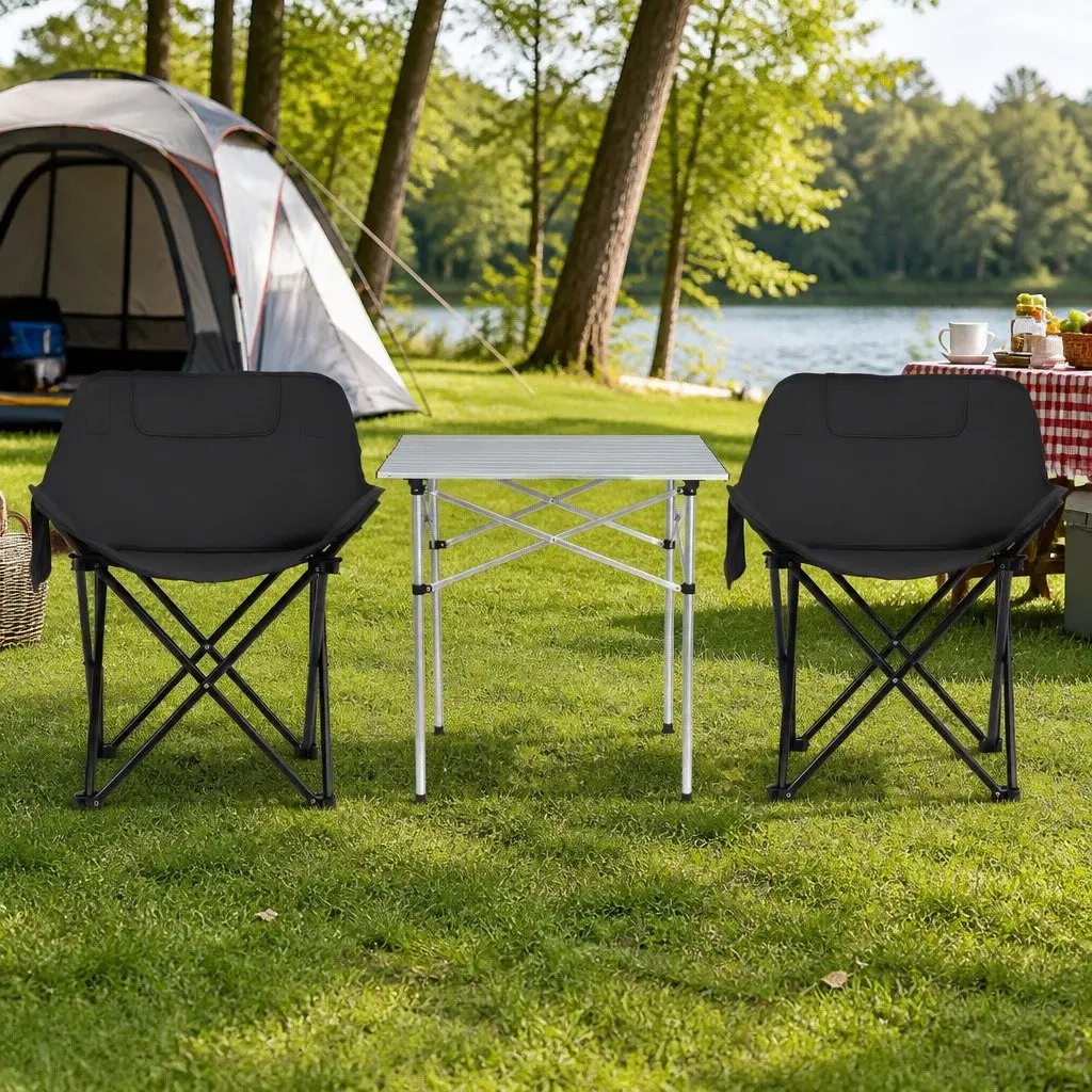 Camping Table Chair Set 3 Piece Outdoor Folding Portable Picnic Beach