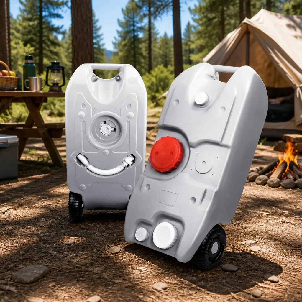 40L Portable Water Tank for Camping Caravan RV Grey