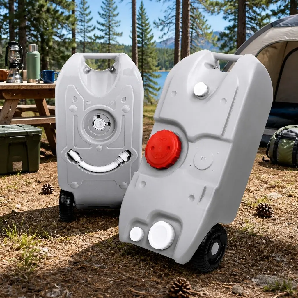 40L Portable Water Tank for Camping Caravan RV Grey