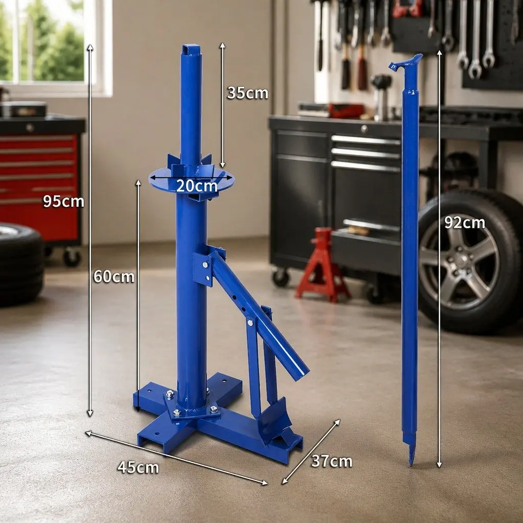 Motorcycle Tire Changer Tool Manual Pry Bar Steel 8"-18" Rim Floor Mount