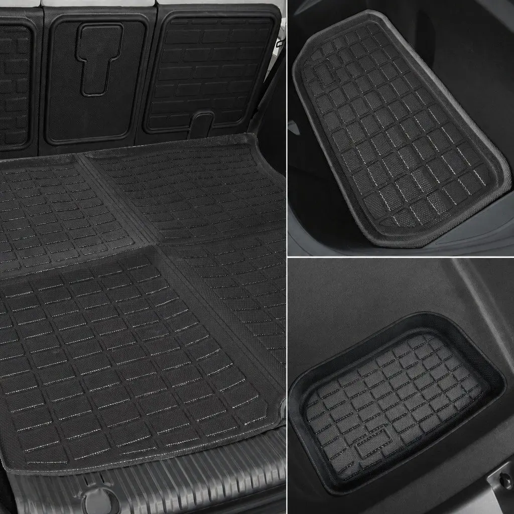 Tesla Model Y Floor Mats Front Rear Trunk Toolbox Set Waterproof Car Mat