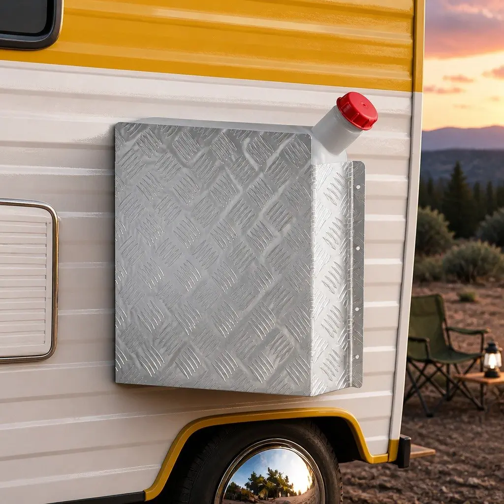 Diesel Heater Tank Cover for Caravan Trailer Truck 10L 15L Silver