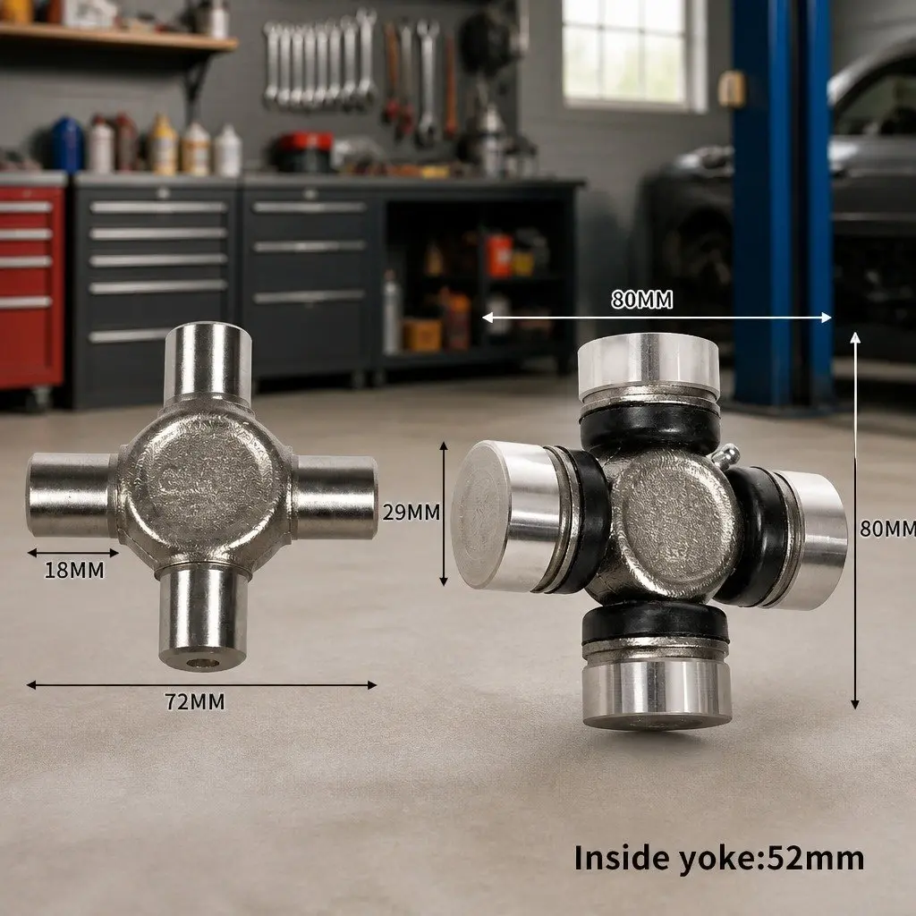 Universal Joint Drive Shaft Replacement for Hilux Landcruiser Dyna 80s Silver 80mm x 80mm x 29mm