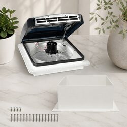 Detailed Specs of 12V Caravan Roof Vent Fan with Dimensions