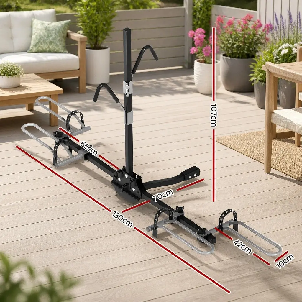 2-Bike Hitch Mount Carrier Rack