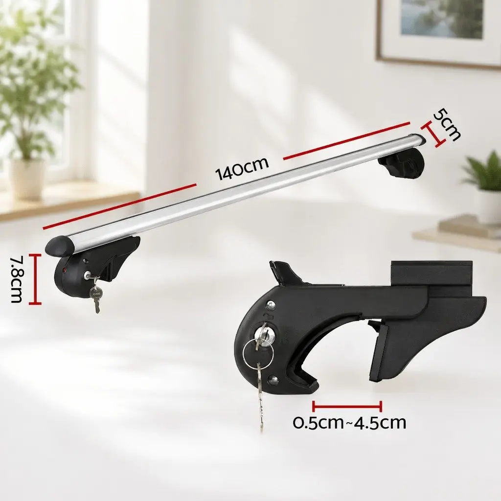 Adjustable Aluminium Car Roof Rack, 123cm Capacity