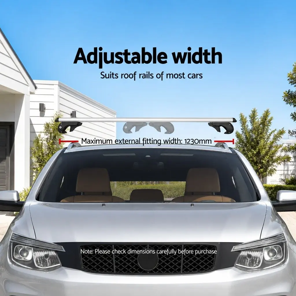 Adjustable Aluminium Car Roof Rack, 123cm Capacity