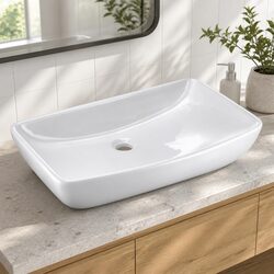 Ceramic Basin Vanity Sink Specifications: 60x38cm, White