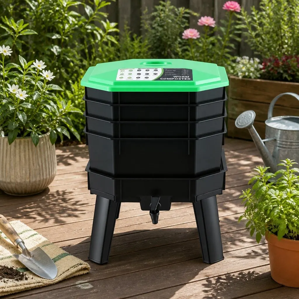 4-Tray Worm Composter with Fertiliser Tap