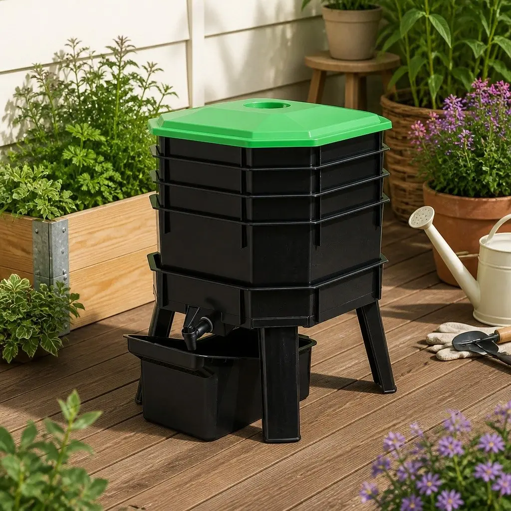 4-Tray Worm Composter with Fertiliser Tap