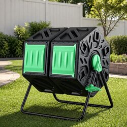 Specifications of 130L Dual-Chamber Compost Tumbler