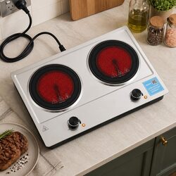 Specifications of 2 Hobs Electric Ceramic Cooktop 2400W