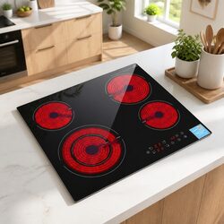 Ceramic Cooktop 7600W Electric Hob with 5 Cooking Zones