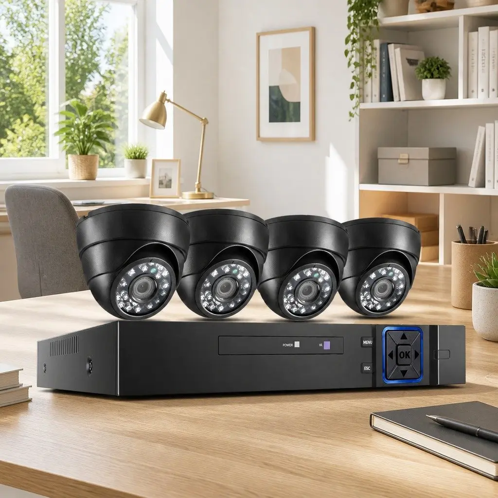 1080P 4CH DVR Security Camera System 4 Dome Cameras Indoor CCTV Surveillance Kit