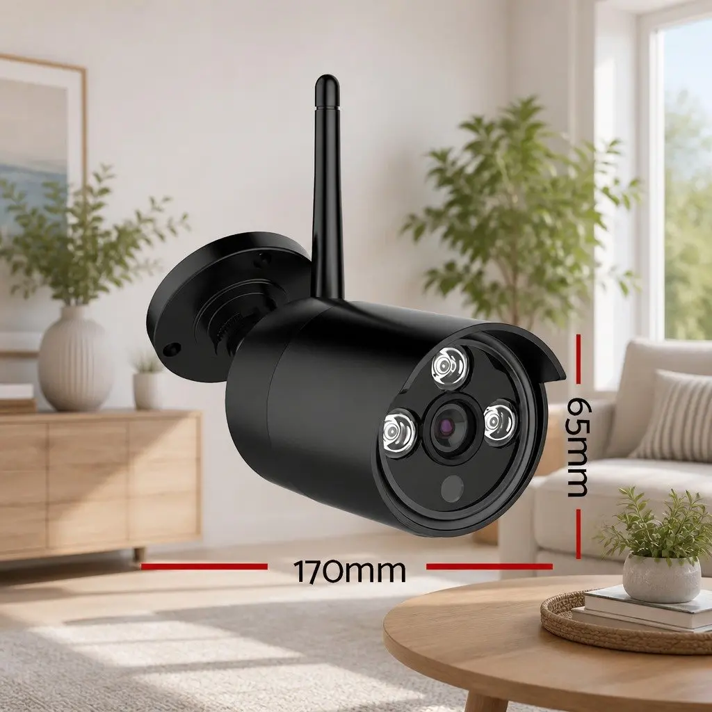 3MP Wireless Bullet Security Camera with IP66 Rating