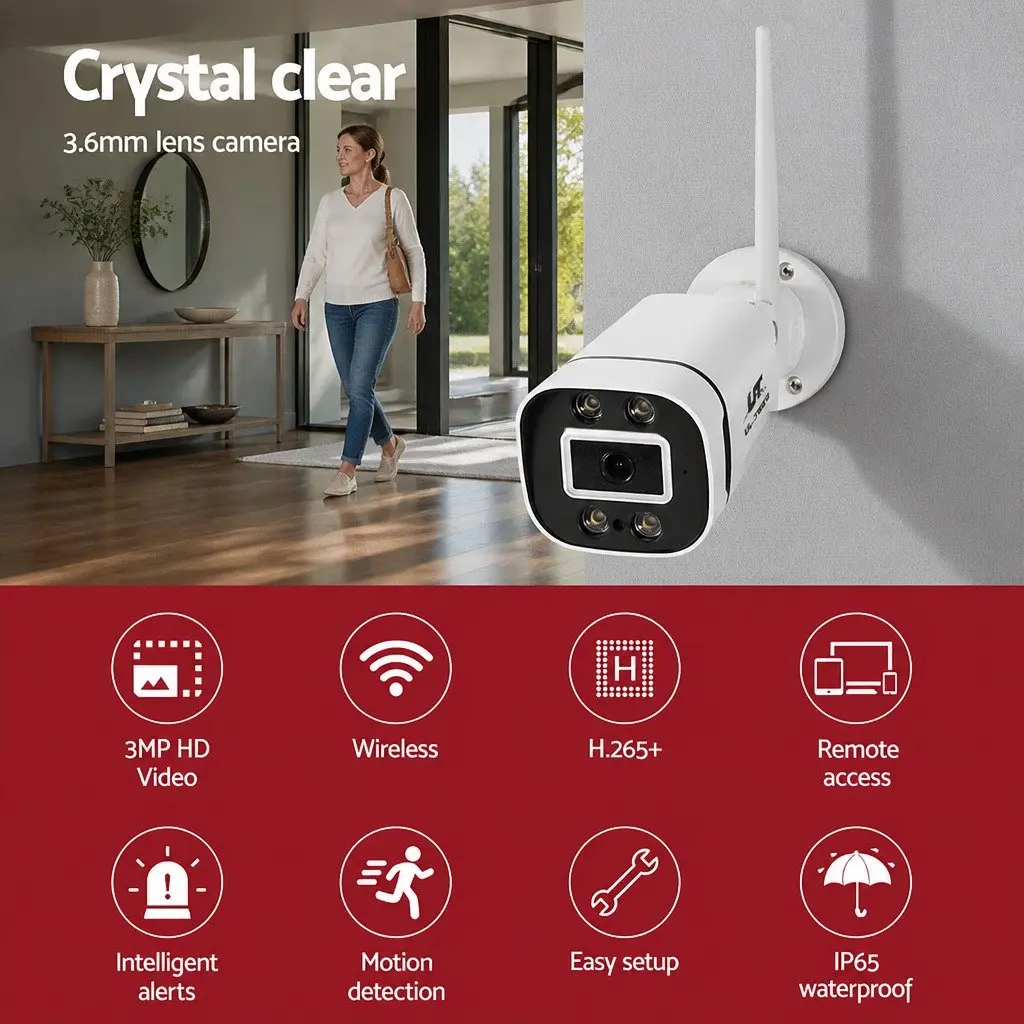 3MP Wireless CCTV Security Camera System