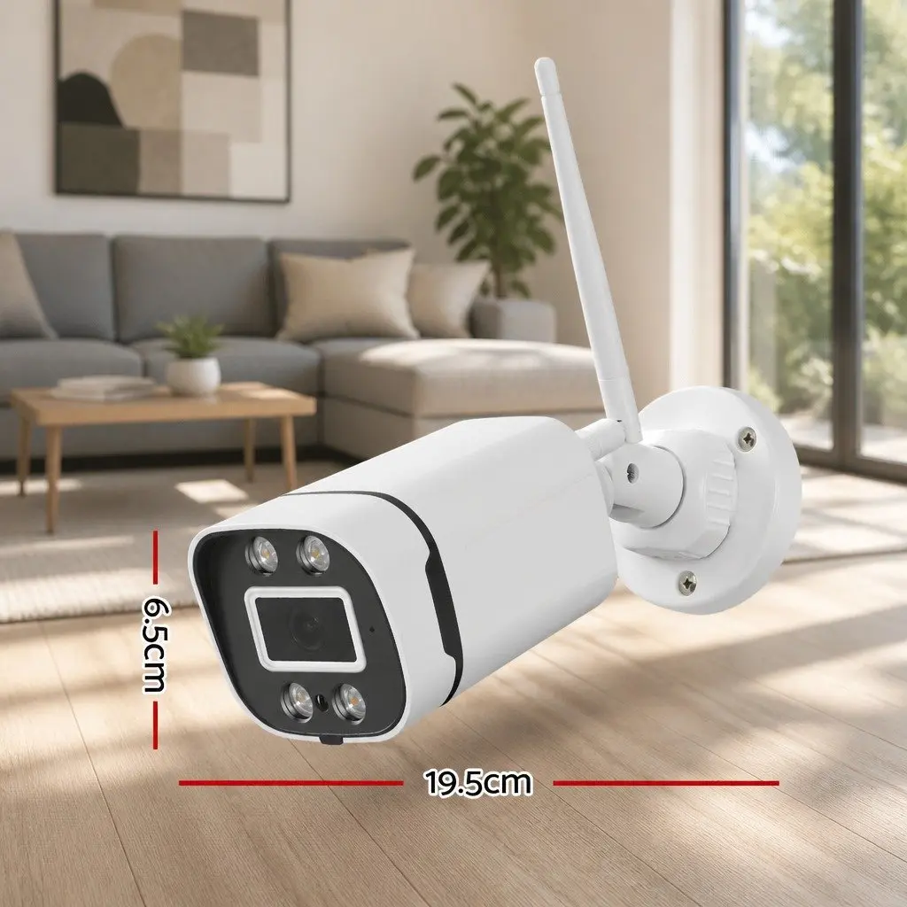 Wireless CCTV Security Camera 3MP Full HD Square Indoor Outdoor IP65 Waterproof