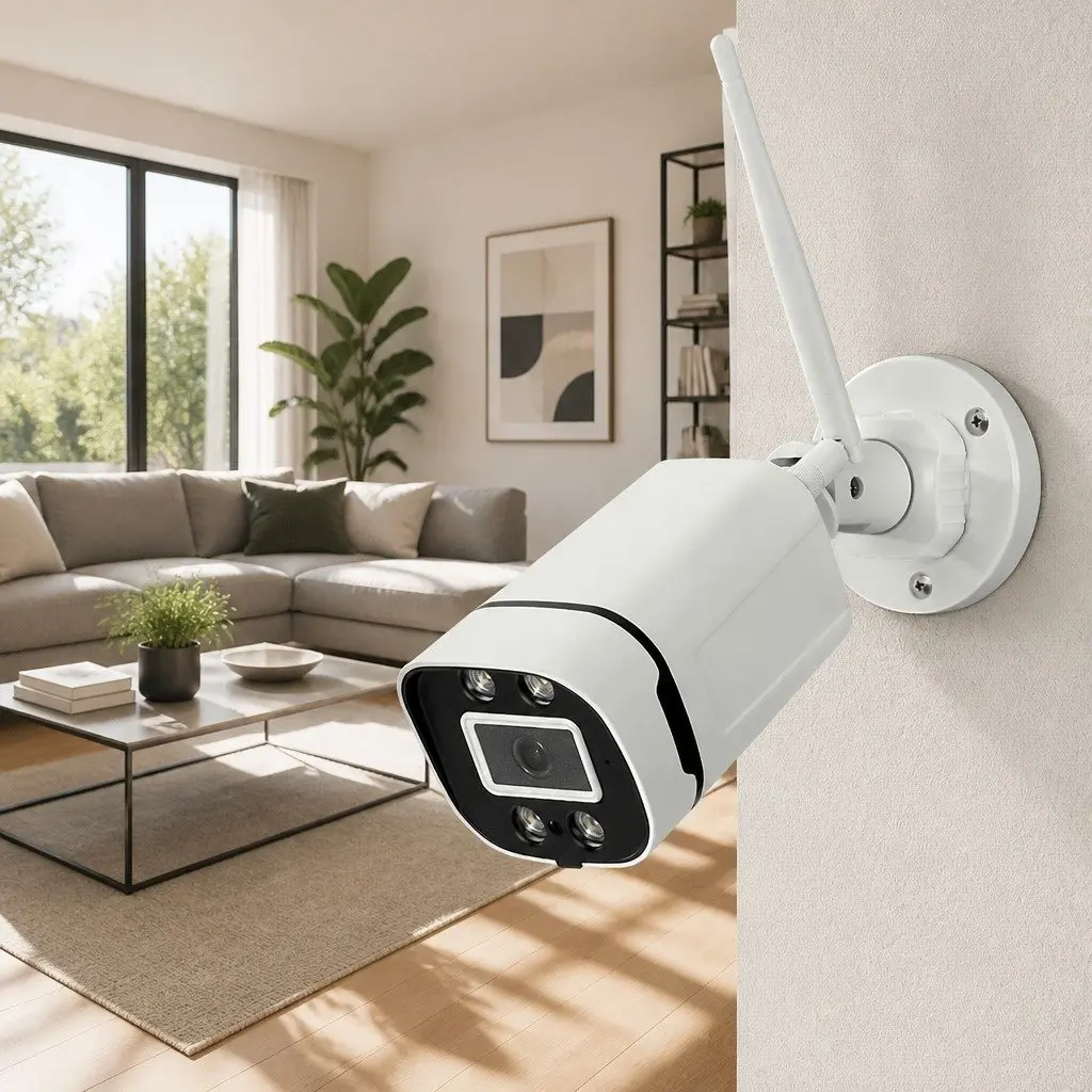 Wireless CCTV Security Camera 3MP Full HD Square Indoor Outdoor IP65 Waterproof