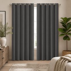Specifications of Charcoal Blackout Curtain Panels Eyelet