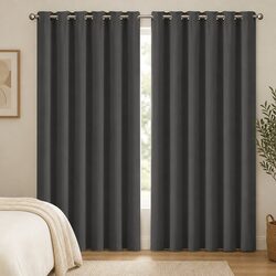 Charcoal Blackout Curtain Panels Specs: 2pc Set