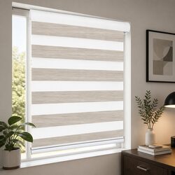 Zebra Roller Blind 60x210cm: Blackout Privacy Shade Specs
