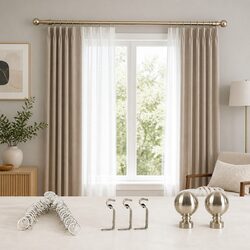 Extendable Curtain Rod Set with Steel Pole Dimensions