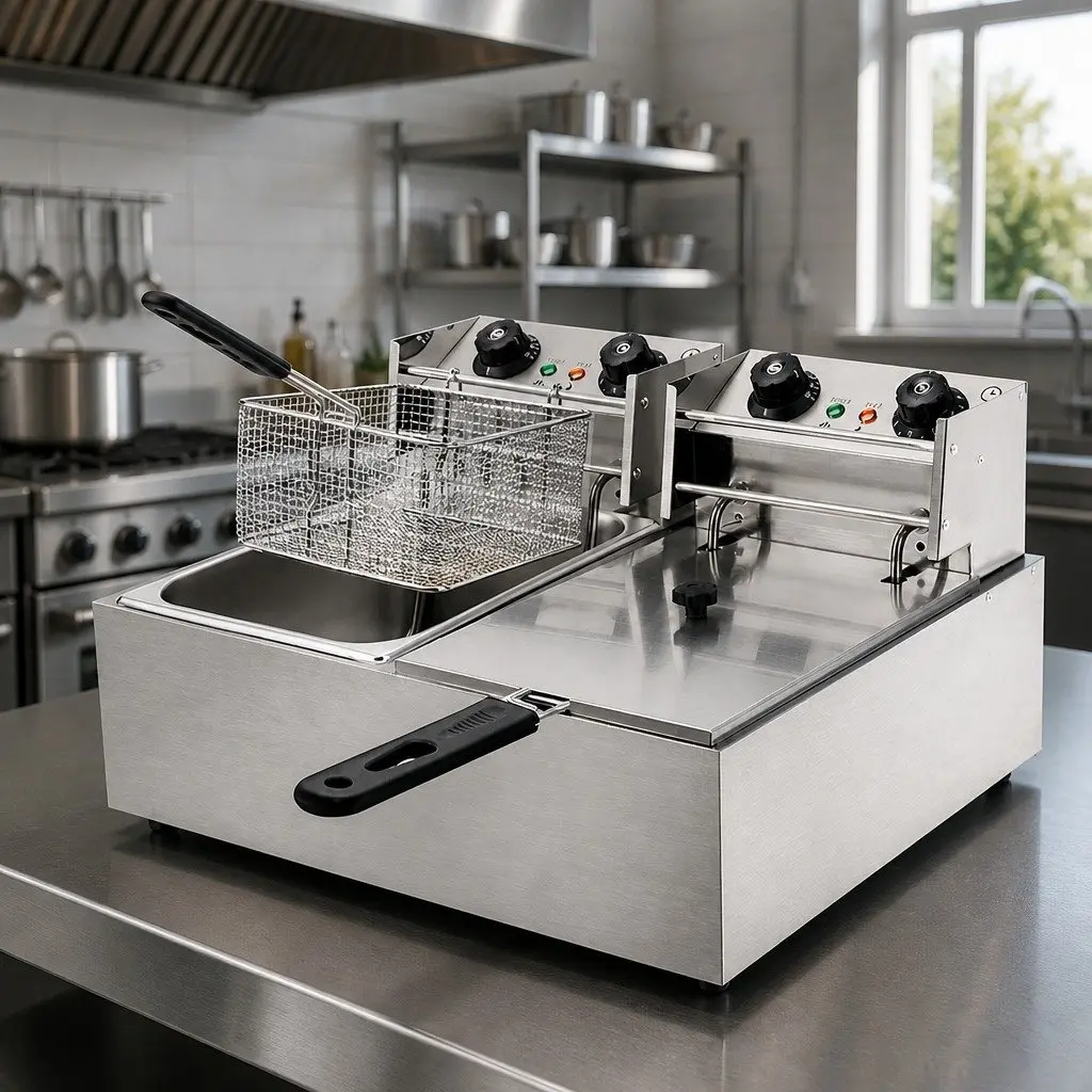 20L Electric Deep Fryer with Dual Baskets