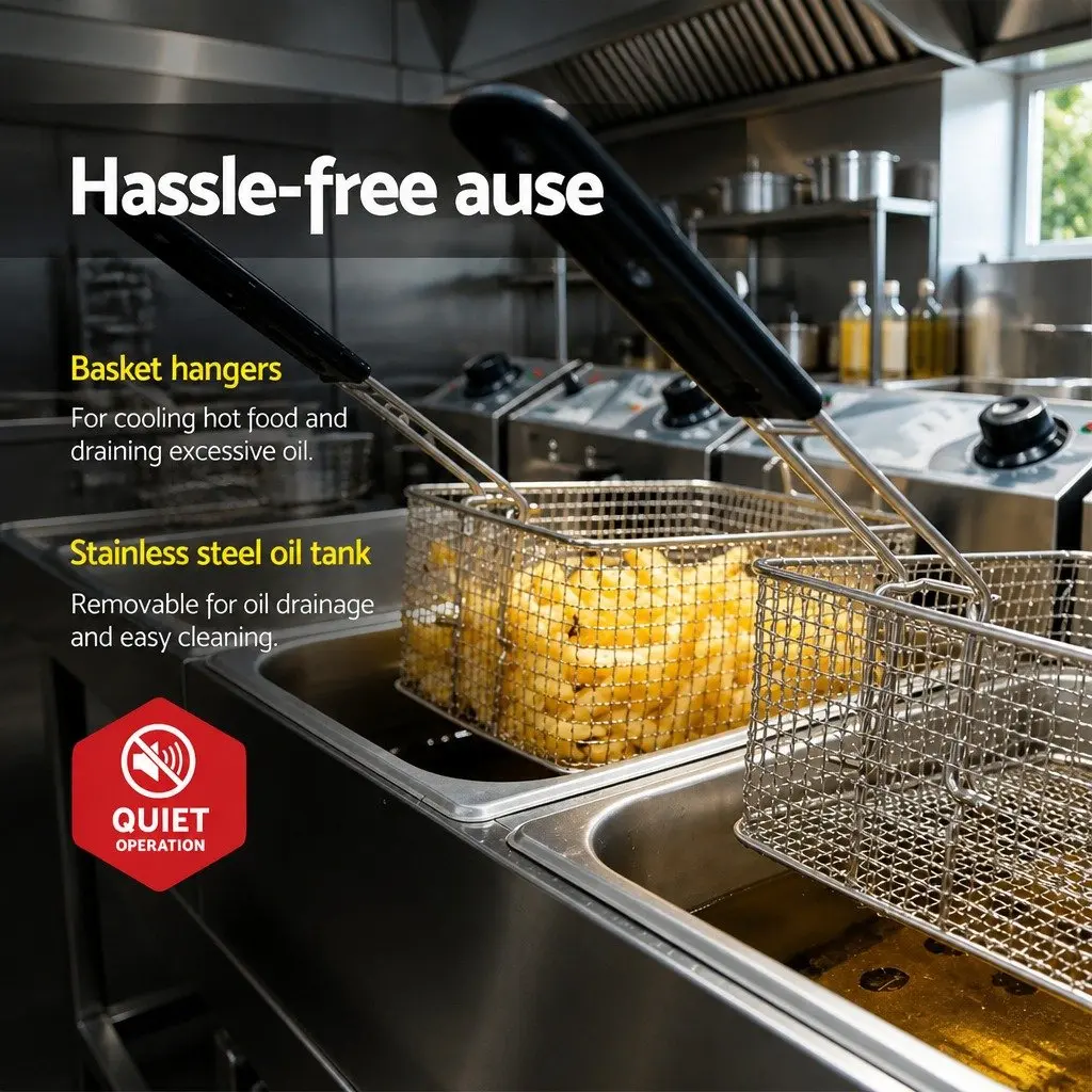 20L Electric Deep Fryer with Dual Baskets