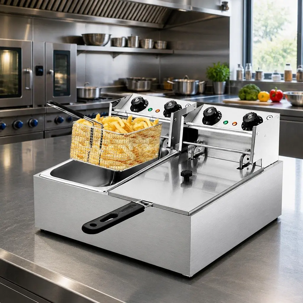 20L Electric Deep Fryer with Dual Baskets