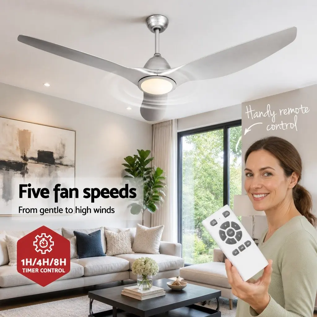 64 Inch DC Motor Ceiling Fan with LED Light