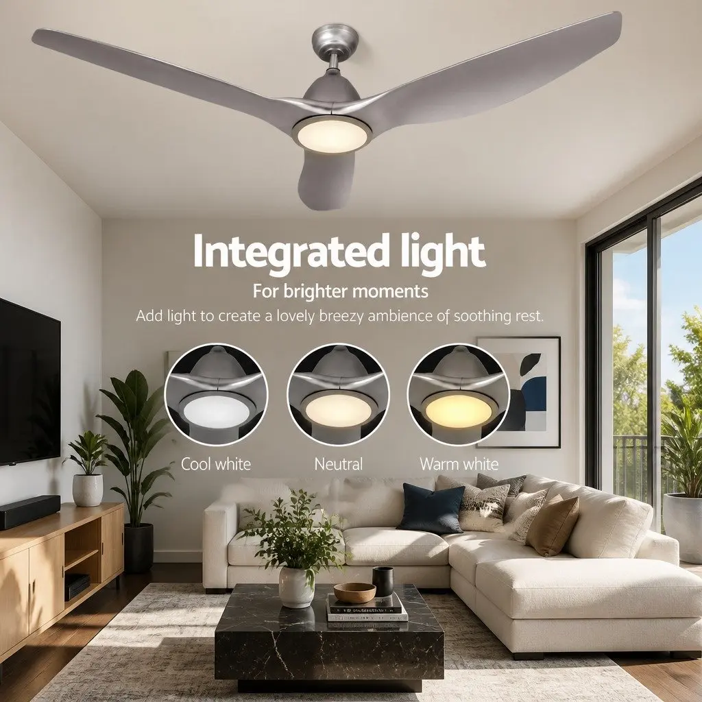 64 Inch DC Motor Ceiling Fan with LED Light