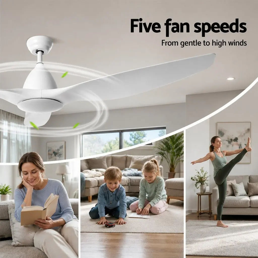 64 Inch DC Motor Ceiling Fan with Light
