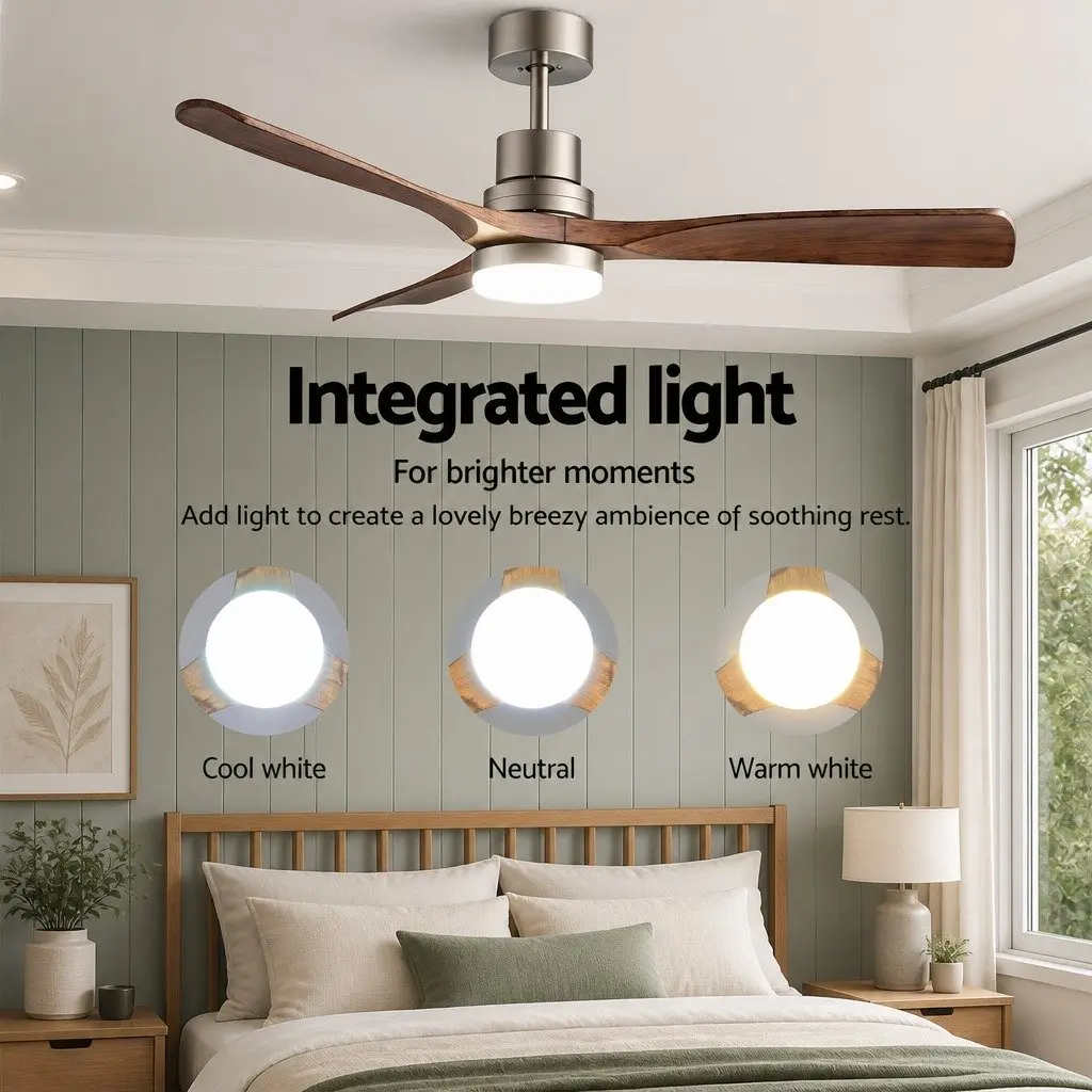 52-Inch Ceiling Fan with Light and Remote Control