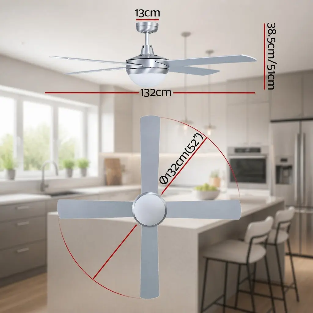 52 Inch Ceiling Fan with LED Light