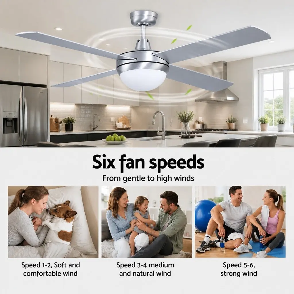 52 Inch Ceiling Fan with LED Light
