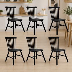 Windsor Black Dining Chairs - Dimensions & Specs
