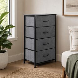 Dark Grey Storage Tower: 45cm x 30cm x 93cm Dimensions