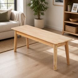 Rubberwood Dining Bench Seat 120cm with 250kg Capacity