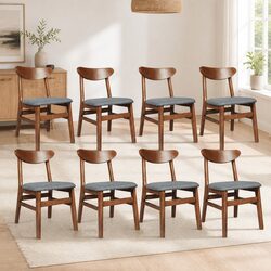 Dimensions and Details of 8 Wooden Dining Chairs
