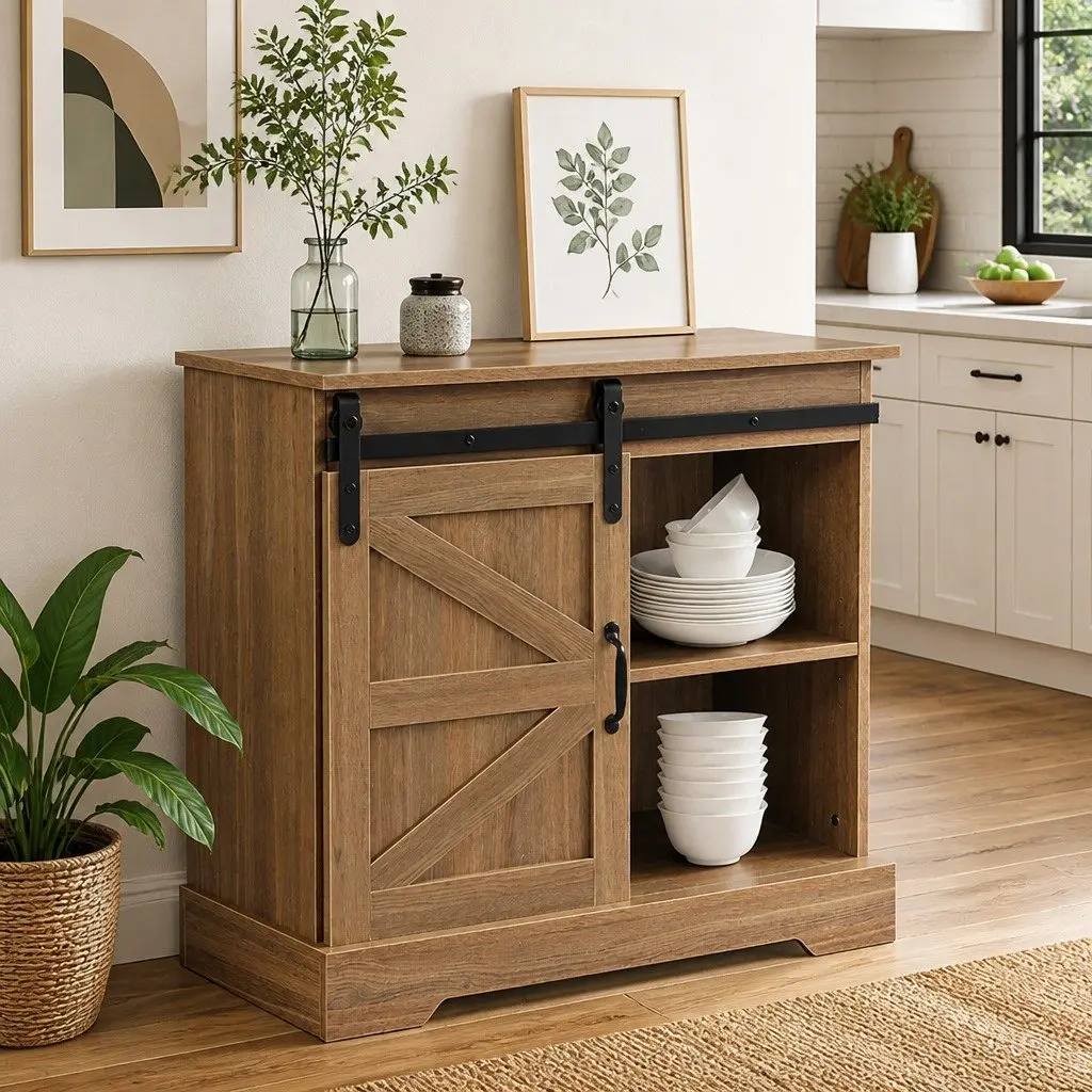 Rustic Sideboard Storage Cabinet