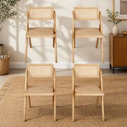 Natural Rattan Foldable Dining Chairs: Specs and Features