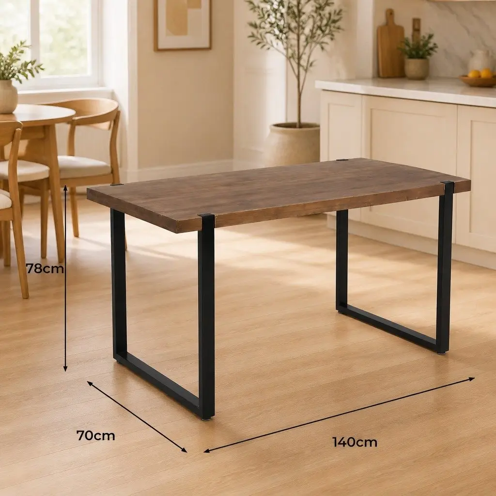 Industrial Dining Table in Solid Pine Wood